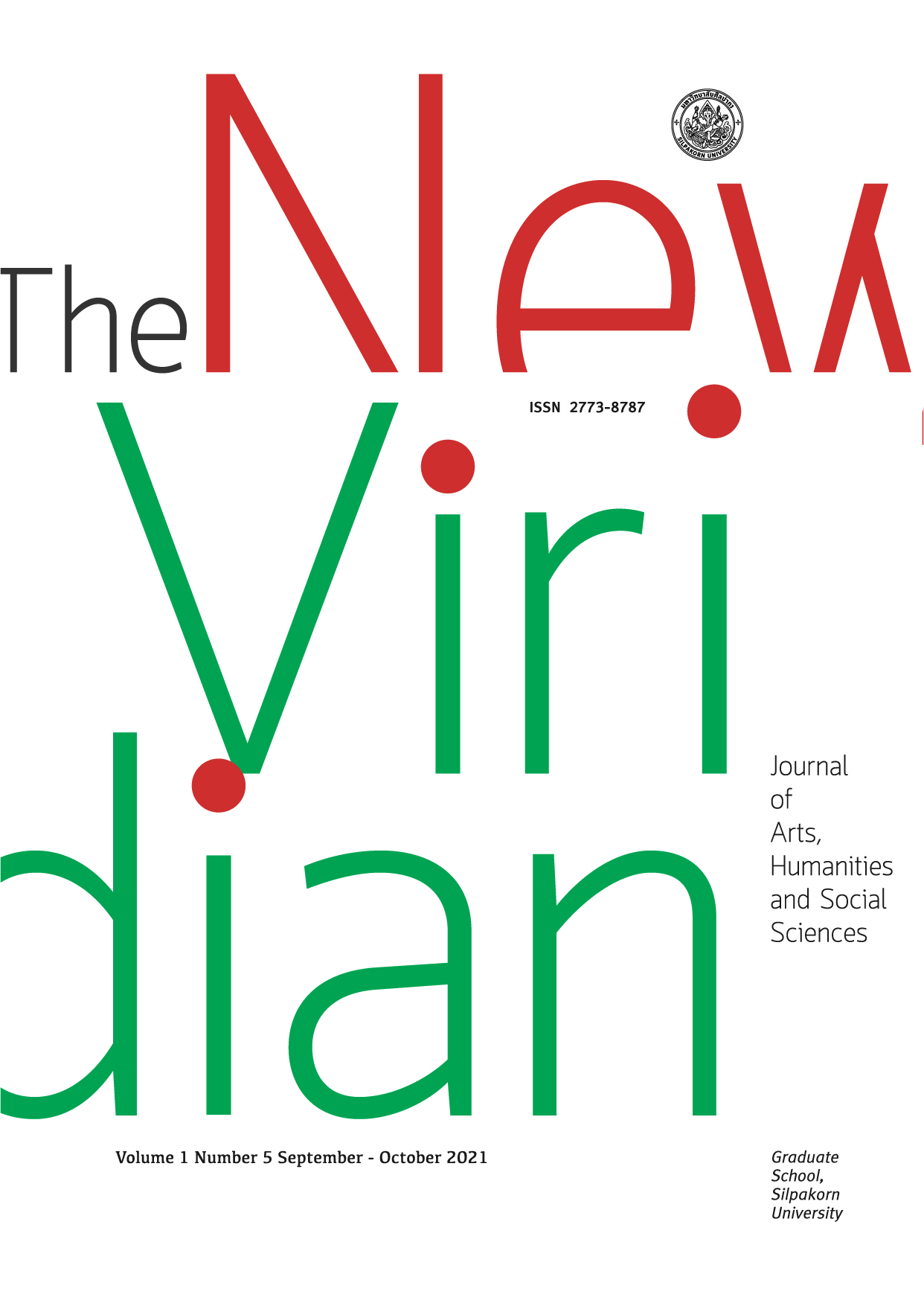 					View Vol. 1 No. 5 (2021): The New Viridian Journal of Arts, Humanities and Social Sciences ( September – October 2021)
				