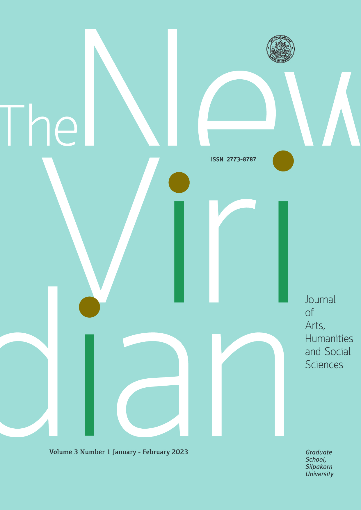 					View Vol. 3 No. 1 (2023): The New Viridian Journal of Arts, Humanities and Social Sciences ( January – February 2023)
				