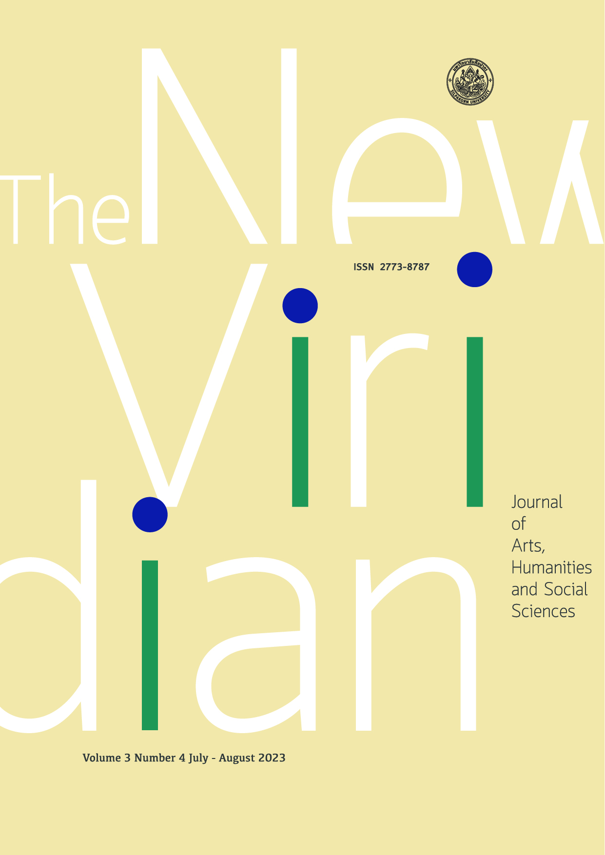 					View Vol. 3 No. 4 (2023): The New Viridian Journal of Arts, Humanities and Social Sciences (July – August 2023)
				